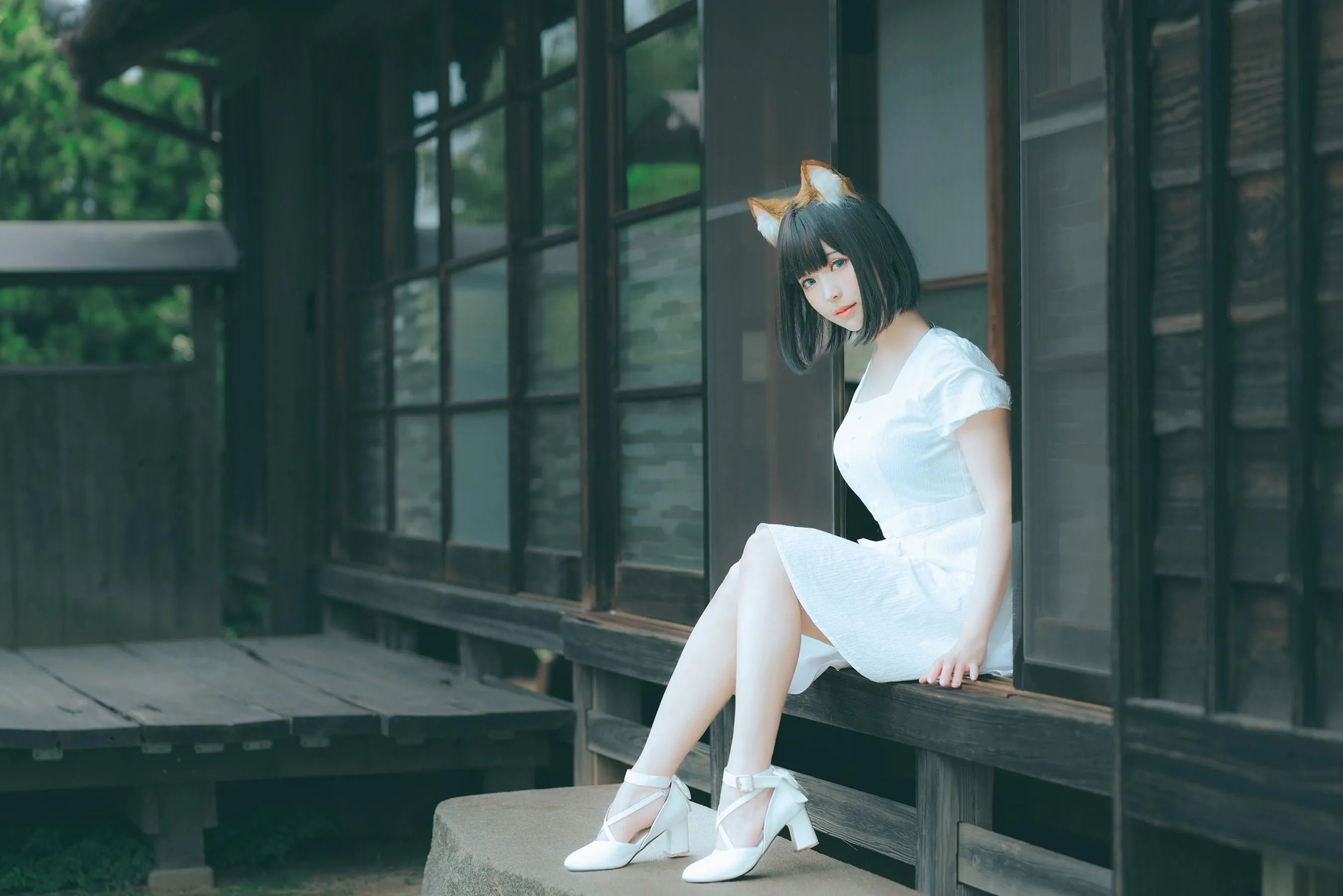 ElyEE子 – NO.114 2023.July B-Dongitsune ~White dress 白洋裝狐少女 [60P]插图2